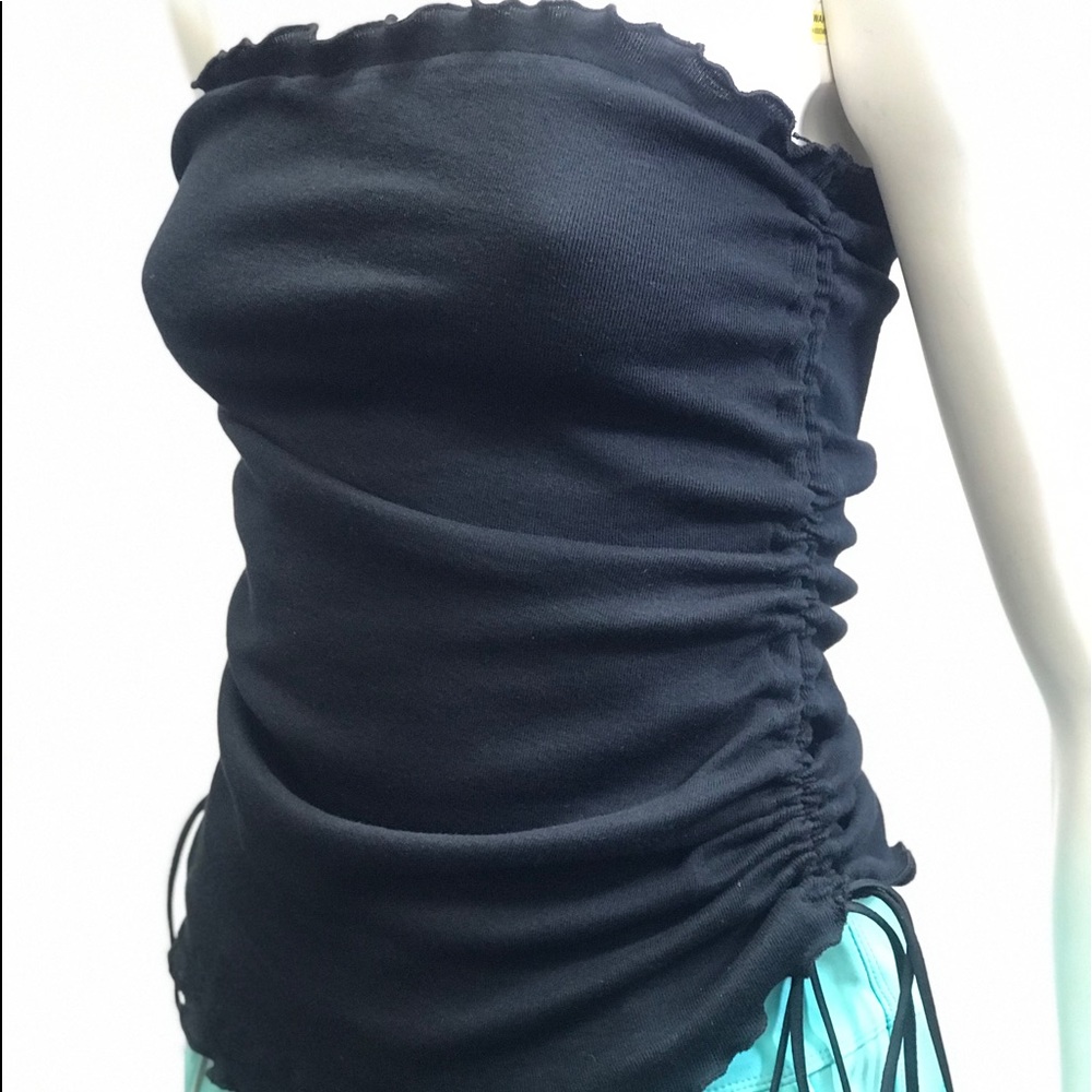 Women Tube Top or can be Mini Skirt black knit